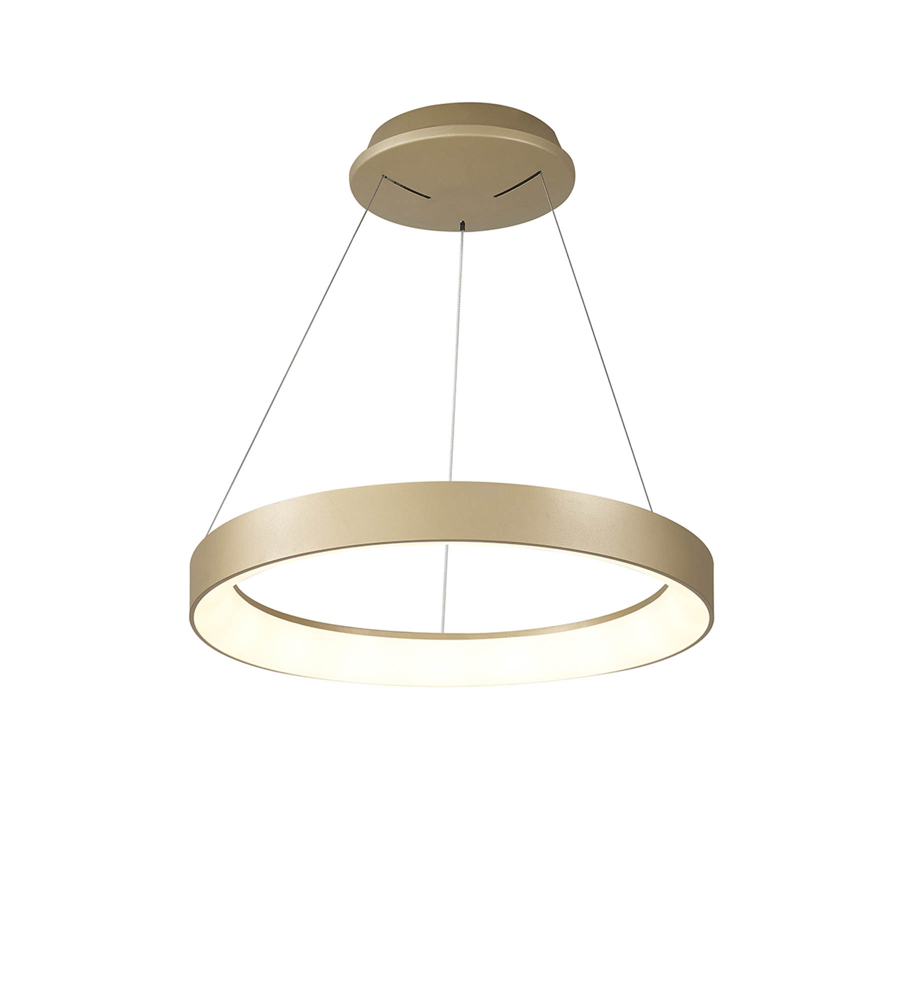 M7758  Niseko Dimmable Pendant Ring 30W LED With Remote Gold